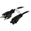 Synergy21 Netzkabel 230V Schweiz(Stecker)J12/Kaltgeräte C5(Buchse,Michymouse), 1,8m, Juodas,