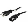 Synergy21 Netzkabel 230V Schweiz(Stecker)J12/Kaltgeräte IEC-C13(Buchse), 2m, Juodas,