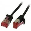 Synergy21 Patchkabel RJ45, CAT6 250Mhz, 0,25m juodas, U/FTP, slimline rund d=3,6mm,