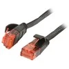Synergy21 Patchkabel RJ45, CAT6 250Mhz, 1,0m juodas, UTP(U/UTP), PVC, Flach
