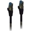 Synergy21 Patchkabel RJ45, CAT6A 500Mhz, 0,15m, juodas, S-STP(S/FTP), TPE/LSZH(Superflex), AWG26,