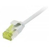 Synergy21 Patchkabel RJ45, CAT6A 500Mhz, 1,0m, grau, U/FTP, slimline rund d=3,8mm, TPE/LSZH(Superflex), AWG32, mit CAT7 Rohkabel,