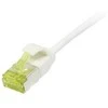 Synergy21 Patchkabel RJ45, CAT6A 500Mhz, 10m, baltas, U/FTP, slimline rund d=3,8mm, TPE/LSZH(Superflex), AWG32, mit CAT7 Rohkabel,