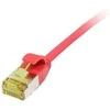 Synergy21 Patchkabel RJ45, CAT6A 500Mhz, 0,15m, raudona, U/FTP, slimline rund d=3,8mm, TPE/LSZH(Superflex), AWG32, mit CAT7 Rohkabel,