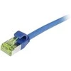 Synergy21 Patchkabel RJ45, CAT6A 500Mhz, 7,5m, blau, S-STP(S/FTP), slimline rund d=4,5mm, TPE/LSZH(Superflex), AWG28, mit CAT7 Rohkabel,