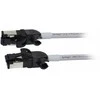 Synergy21 Patchkabel RJ45, CAT6A 500Mhz, 5m, grau, S/FTP, slimline rund d=4,5mm, TPE/LSZH(Superflex), AWG28, mit CAT7 Rohk., drehbarer Stecker,
