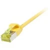 Synergy21 Patchkabel RJ45, CAT6A 500Mhz, 5m, gelb, U/FTP, slimline rund d=3,8mm, TPE/LSZH(Superflex), AWG32, mit CAT7 Rohkabel,