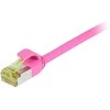 Synergy21 Patchkabel RJ45, CAT6A 500Mhz, 1,0m, magenta, S-STP(S/FTP), slimline rund d=4,5mm, TPE/LSZH(Superflex), AWG28, mit CAT7 Rohkabel,