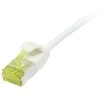 Synergy21 Patchkabel RJ45, CAT6A 500Mhz, 0,15m, baltas, U/FTP, slimline rund d=3,8mm, TPE/LSZH(Superflex), AWG32, mit CAT7 Rohkabel,