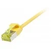 Synergy21 Patchkabel RJ45, CAT6A 500Mhz, 0,15m, gelb, U/FTP, slimline rund d=3,8mm, TPE/LSZH(Superflex), AWG32, mit CAT7 Rohkabel,