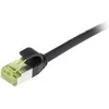Synergy21 Patchkabel RJ45, CAT6A 500Mhz, 1,5m, juodas, S-STP(S/FTP), slimline rund d=4,5mm, TPE/LSZH(Superflex), AWG28, mit CAT7 Rohkabel,