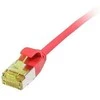 Synergy21 Patchkabel RJ45, CAT6A 500Mhz, 0,25m, raudona, U/FTP, slimline rund d=3,8mm, TPE/LSZH(Superflex), AWG32, mit CAT7 Rohkabel,
