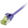 Synergy21 Patchkabel RJ45, CAT6A 500Mhz, 3m, lila, U/FTP, slimline rund d=3,8mm, TPE/LSZH(Superflex), AWG32, mit CAT7 Rohkabel,