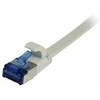 Synergy21 Patchkabel RJ45, CAT6A 500Mhz, 0,5m, grau, U/FTP, flach, TPE(Superflex), AWG32,