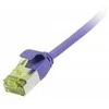 Synergy21 Patchkabel RJ45, CAT6A 500Mhz, 1,5m, lila, U/FTP, slimline rund d=3,8mm, TPE/LSZH(Superflex), AWG32, mit CAT7 Rohkabel,