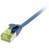 Synergy21 Patchkabel RJ45, CAT6A 500Mhz, 5m, blau, U/FTP, slimline rund d=3,8mm, TPE/LSZH(Superflex), AWG32, mit CAT7 Rohkabel,