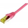 Synergy21 Patchkabel RJ45, CAT6A 500Mhz, 0,15m, magenta, S-STP(S/FTP), TPE/LSZH(Ultraflex), AWG26, mit CAT7 Rohkabel,
