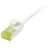 Synergy21 Patchkabel RJ45, CAT6A 500Mhz, 0,5m, baltas, U/FTP, slimline rund d=3,8mm, TPE/LSZH(Superflex), AWG32, mit CAT7 Rohkabel,