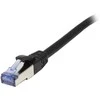 Synergy21 Patchkabel RJ45, CAT6A 500Mhz, 0,25m, juodas, S-STP(S/FTP), AWG27, LSZH,