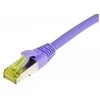 Synergy21 Patchkabel RJ45, CAT6A 500Mhz, 0,5m, lila, S-STP(S/FTP), TPE/LSZH(Ultraflex), AWG26, mit CAT7 Rohkabel,