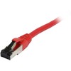 Synergy21 Patchkabel RJ45, CAT8.1 2000Mhz, 0,25m, raudona, S-STP(S/FTP), TPE(Ultra SuperFlex), AWG26,