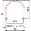 Synergy21 Synergy 21 LED U-Profil 200cm, ALU044-PC