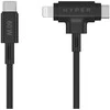 Targus Hyper | HyperJuice Silicone USB-C to USB-C and Lightning Hybrid 60W Cable
