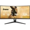 Monitorius „iiyama G-Master GCB3486WQSCP-B1 Gold Phoenix“ – 240 Hz | UWQHD | 34 colių | VA | 0,4 ms