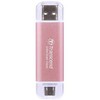 TRANSCEND ESD310P 1TB Išorinis kietasis diskas SSD USB 10Gbps Type C/A Rožinė