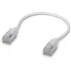 Ubiquiti UACC-Cable-Patch-EL-C6A-0.15M-W tinklo kabelis pusiau permatomas, Baltas 0.15 m Cat6a