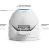 Ubiquiti UVC-G6-Pro-Turret-W Visoms oro sąlygoms atspari 4K PoE+ kamera su „Multi-TOPS“ dirbtinio intelekto varikliu, 2,36 karto optiniu priartinimu ir dideliu 1/1,2 colio CMOS jutikliu, užtikrinančiu išskirtinį aiškumą esant prastam apšvietimui ir didelio nuotolio IR naktinį matymą.