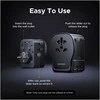 UGREEN S550 Travel Adapteris Universal GaN 65W mit Typ B (USA) Typ E/F (EU) Typ G (Grobritannien) Typ I (Australien/China)