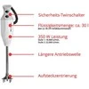 Plakiklis Unold Nesenas 90880 ESGE magic wand P 350 profesionalus rankinis trintuvas, baltas