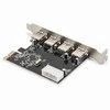 Assmann Electronic DIGITUS USB 3.0 4 prievadų PCI Express papildoma kortelė 4 jungtys A / F Išorinis VL805 mikroschemų rinkinys