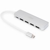 DIGITUS DA-70242-1 DIGITUS HUB 4 prievadų USB 3.0 SuperSpeed su C tipo maitinimo tiekimu aliuminio
