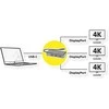 VALUE Multi-Ekranas Adapteris USB Typ C - 3x DP, Multi-Stream 4K
