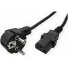 VALUE Netzkabel, CEE7/7-Stecker &amp; IEC-Buchse gerade, juodas, 3 m