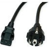 VALUE Netzkabel, IEC-Buchse &amp; CEE7/7-Stecker gerade, juodas, 0,6 m