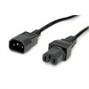 Vertė VALUE maitinimo kabelis IEC320/C14 kištukinis – C15 lizdinis maitinimo kabelis, juodas, 3 m