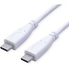 VALUE USB 3.2 Gen 2 Kabelis, C-C, ST/ST, 4K UHD-1, 10Gbit/s, Emark, 100W, wei, 0,5 m
