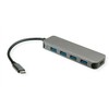 Value HUB USB vertė VERtė koncentratorius USB 3.2 Gen 1, 4 prievadai, C tipo jungties laidas, su 1 PD prievadu