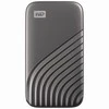 Kietasis diskas Western Digital „Sandisk WD 500GB My Passport SSD“ – nešiojamas SSD diskas, kurio skaitymo ir įrašymo greitis siekia 1050 MB/s, o įrašymo – 1000 MB/s, USB 3.2 Gen 2 – kosminės pilkos spalvos
