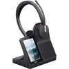 Ausinės Yealink WH64 Workstation Dual Laisvų rankų įranga Vielinis ir Bevielis Su lankeliu Biuras / skambučių centras C tipo USB Bluetooth Įkrovimo stovas Juoda