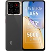 Išmanusis telefonas ZTE ZTE Blade A56 - 4G Išmanusis telefonas - Dual-SIM - RAM 4 GB / Interner Atmintis 64 GB - Micro SD slot - 6.75" - 1600 x 720 Pixel (90 Hz) - Triple-Kamera 13 MP, 0.08 MP, 0,08 MP - front camera 8 MP - Tiefschwarz