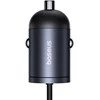 Baseus Automobilinis įkroviklis Tiny Star 30W 12-24V USB-C PD3.0 su integruotu USB-C kabeliu 30W 1.4m, juodas