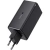 Baseus Sieninis įkroviklis GaN6 Pro 100W 2xUSB-A + 2xUSB-C QC PD su USB-C kabeliu 1m, juodas