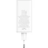 Baseus Sieninis įkroviklis GaN6 Pro 100W 2xUSB-A + 2xUSB-C QC PD su USB-C kabeliu 1m, baltas
