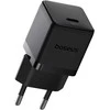 Baseus Sieninis įkroviklis Palm 20W USB-C QC3.0 PD3.0 su USB-C kabeliu 1m, juodas