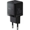 Baseus Sieninis įkroviklis Palm 20W USB + USB-C QC3.0 PD3.0 su USB-C kabeliu 1m, juodas