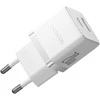 Baseus Sieninis įkroviklis Palm 20W USB + USB-C QC3.0 PD3.0 su USB-C kabeliu 1m, baltas